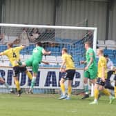 Frickley Athletic's luck was out at Tadcaster Albion as they hit the crossbar and missed several good chances in a 2-0 defeat. Picture: Keith A Handley