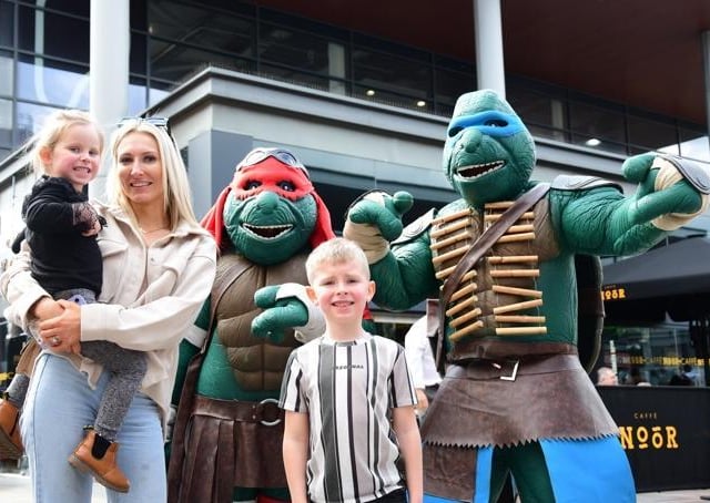 The Teenage Mutant Ninja Turtles were in town - looking for pizza!
