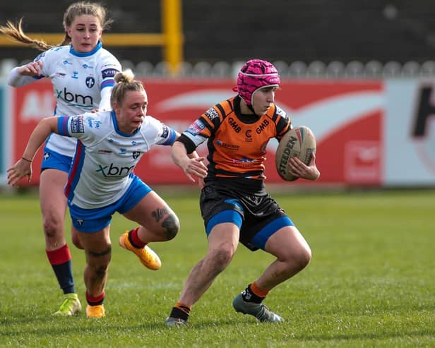 Castleford Tigers Women in action this season against Wakefield Trinity Ladies. Picture: Simon Hall