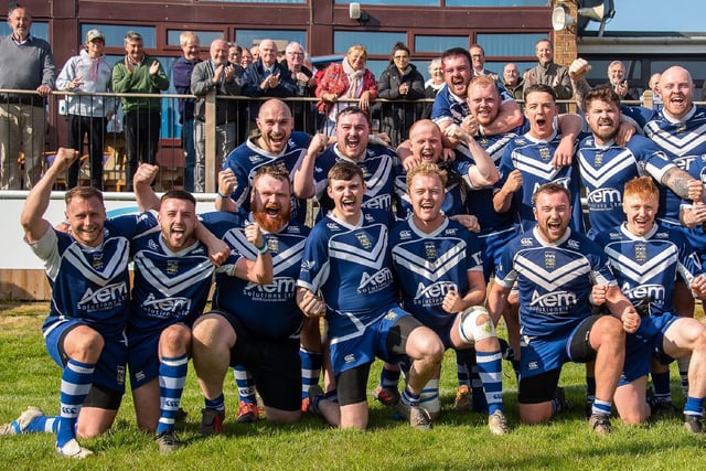 Pontefract's promotion winning side from Yorkshire League One, 2021-22. Picture: Jonathan Buck
