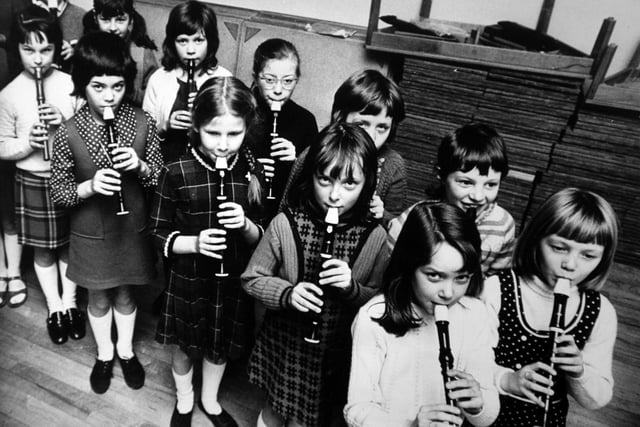 Pupils of Carleton Primary School, 1974.