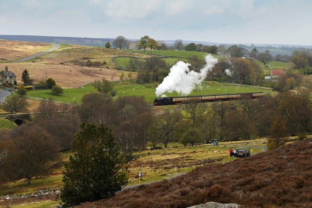 The North York Moors Railway is the longest steam-operated railway in the UK with more than 18 miles of track running through beautiful countryside from Pickering to Whitby.