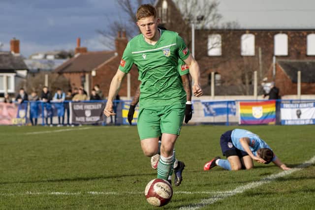 Josh Scott scored an equaliser for Frickley Athletic at Shildon, but his goal proved in vain.