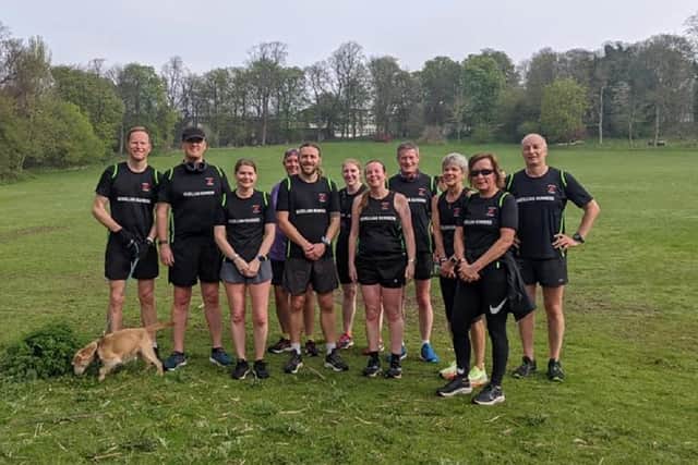 Rodillian Runners with Neil Hartley on his 200th parkrun at Thornes Park.