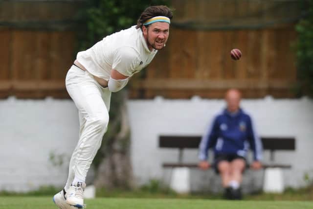 Townville all-rounder Conor Harvey took two wickets and hit 25 runs off just six balls in the Priestley Cup win against Farsley.
