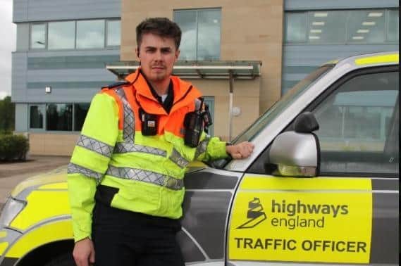 Ally Maitland-Titterton can be seen in the new series in both his roles with National Highways, a Traffic Officer and Regional Operations Centre Operator . (Credit: National Highways)