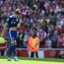 Luke Ayling has time to contemplate his actions after his VAR sending off for Leeds United at Arsenal that will mean his season is over. Picture: Getty Images