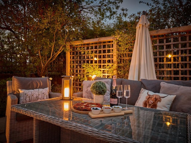 The garden lends itself to al fresco dining, or time spent outside with family and friends.