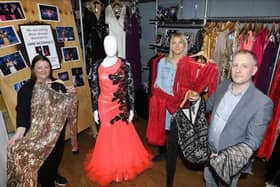 The stunning dresses have been worn on some of Jane’s sell out shows across the UK, including Live In Blackpool, London Palladium and Wolverhampton Grand Theatre, and are from famous designers including Adriana Papell.