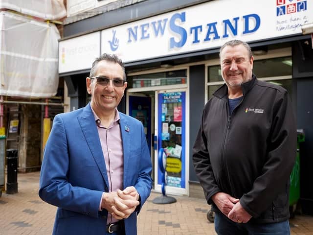 Coun Darren Byford (left) with Andy Turner, joint-owner of 22 Silver Street.