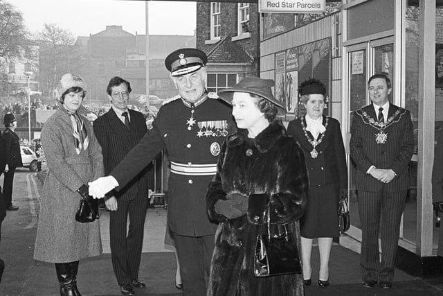 The Queen arrives in Wakefield.