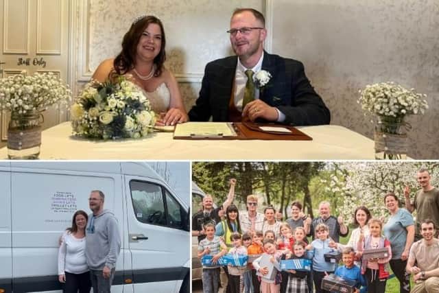 Just hours after their wedding, Valerie and James set off to Ukraine.