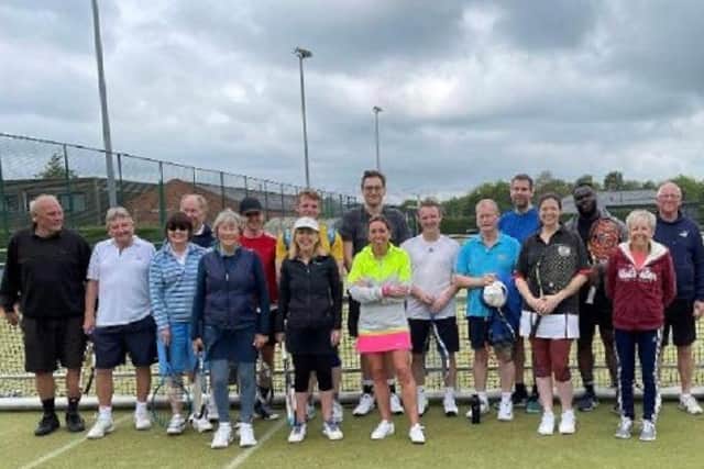 Memorial Tournament: Wakefield Tennis Club members gather for an afternoon of ‘American Tournaments’ held in memory of a popular member who passed away in February.