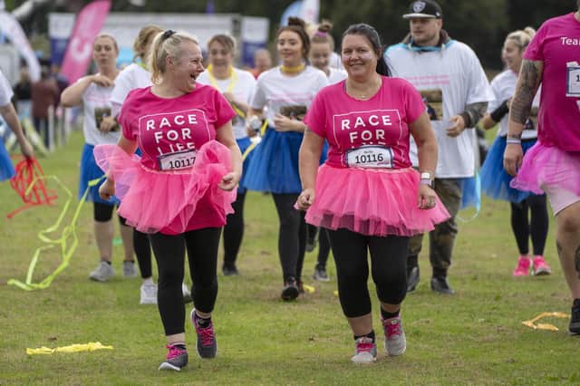 Having fun at last year's Race for Life in Wakefield