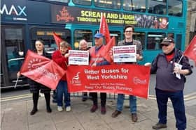 Campaigners from Better Buses for West Yorkshire and Unite Community are asking the public to support many of the region’s bus drivers who are in dispute with their employer, Arriva