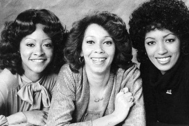 The Three Degrees - left Valerie Holiday., middle, Helen Scott, right Sheila Ferguson - at Wakefield Theatre Royal in November 1979