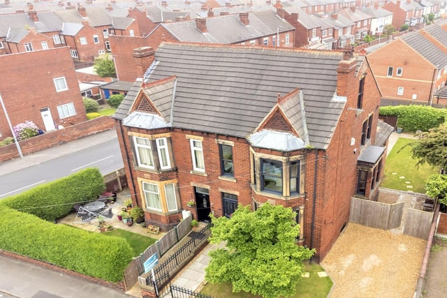 The generous size of the plot for this home on Church Lane, Normanton, is shown clearly on this photograph.