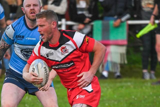 Lee Land leads a Fryston charge in their Castleford Cup semi-final against Featherstone Lions. Picture: Jonathan Buck