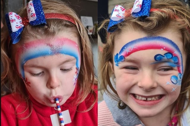 Samantha Jameson-Briggs shared her twins with their facepaints.