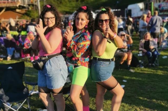 Luci Harrowell and friends spent it at the Big 80s Festival.
