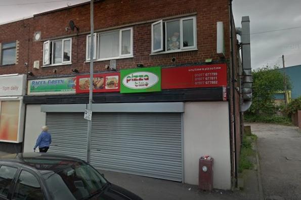 Pizza Time at 8 Racca Green, Knottingley was given a score of three on April 26.