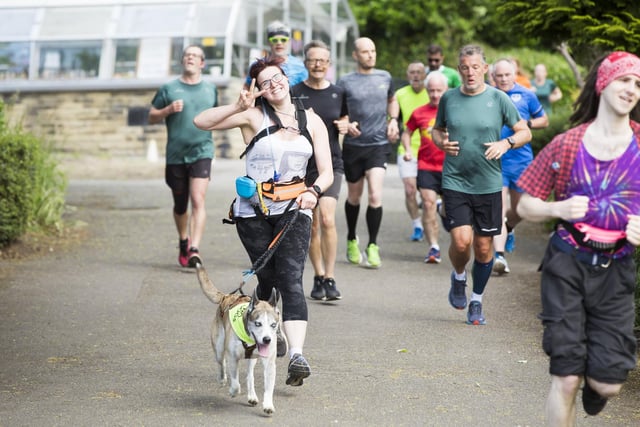 The Dewsbury parkrun took part in Crow Nest Park on Saturday. Picture: Jim Fitton