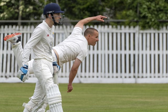 Lee Geldard bowled 14 overs and took 1-75 for Wakefield St Michael's.