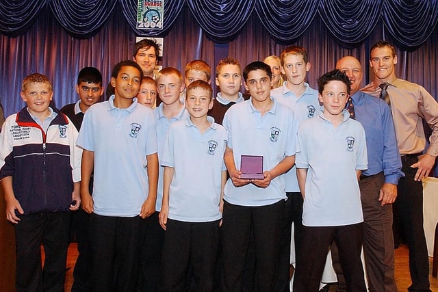 Sports Awards at Painthorpe Country Club. School Team of the Year - 3rd place Outwood Grange College y8 cricket team.