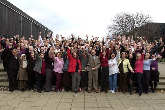 All the staff at the school in 2004.