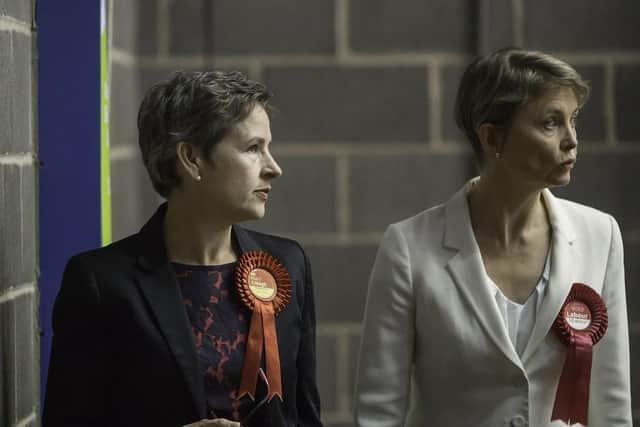 Mary Creagh and Yvette Cooper at the 2019 election count.