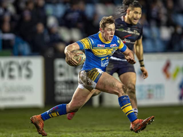 Jack Broadbent played against Featherstone Rovers in a pre-season game, but will now play for them in the Championship after joining for the rest of the season from Leeds Rhinos.