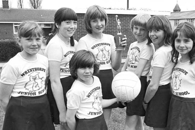 Wrenthorpe Junior School's netball team.