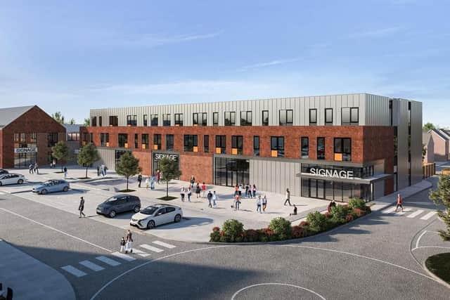 It will consist of eight retail units including a 24,500 sq ft supermarket, a children’s nursery, a management suite and 14 apartments.