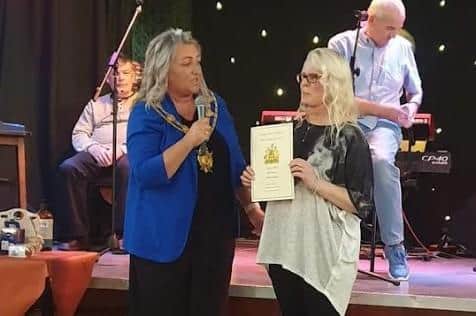 June also received a community award from the Mayor of Wakefield on the night of the head shave, for recognition of her fundraising efforts.