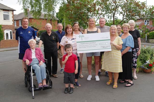 Residents in Wrenthorpe raised over £1300 for the Wakefield Hospice at their Platinum Jubilee street party celebration.