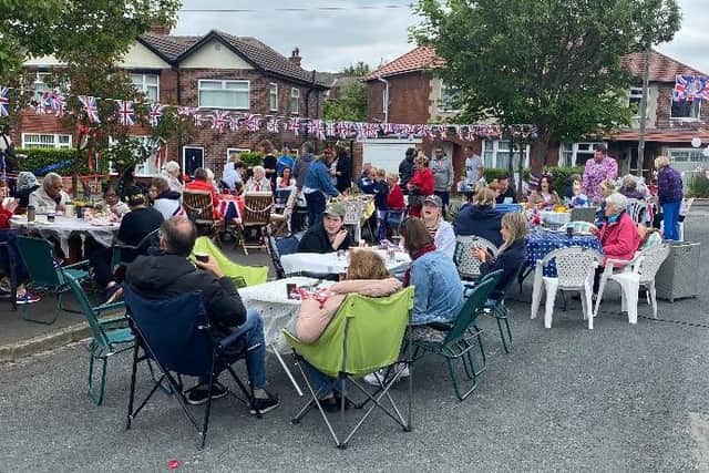 Over 100 people turned up to the street party.