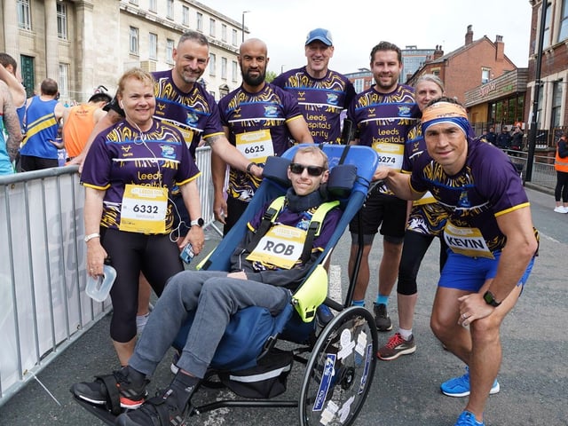 Rob Burrow MBE took part with the help of his former Leeds Rhinos teammate Kevin Sinfield OBE.