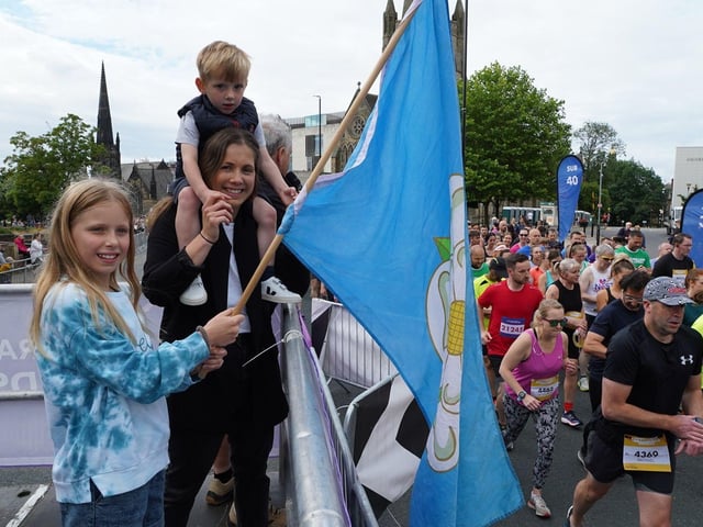 Some, like Rob Burrow MBE's family, brought a flag along.