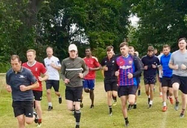 Manager/trainer Davy Jones leads the way in Wakefield Athletic's first pre-season training session ahead of the 2022-23 campaign.