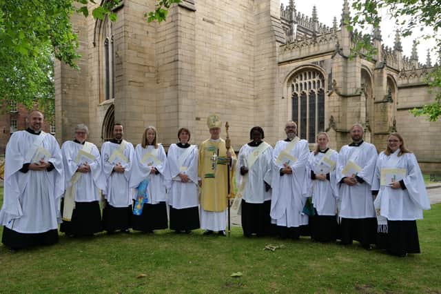 Almost two dozen deacons were ordained at Wakefield Cathedral on Sunday. Picture: Richard Earnshaw/Dioceses of Leeds.
