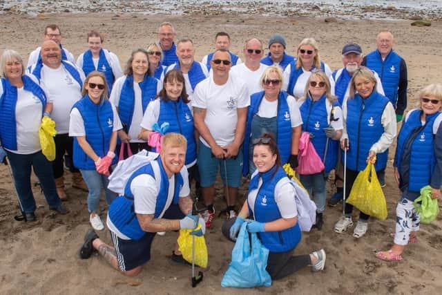 The National Lottery winners, with a combined wealth of almost £25million, have been playing their role in helping to keep the Yorkshire coast pristine and litter free as the school summer holidays approach.