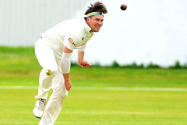 Conor Harvey took six wickets to play a big part in taking Townville into the final of the Solly Sports Heavy Woollen Cup. Picture: Steve Riding