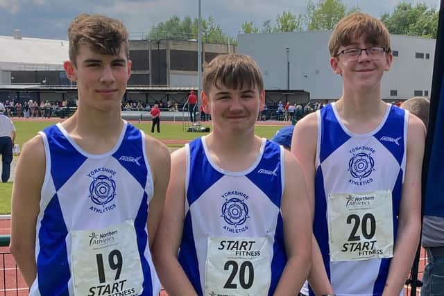 Jack Holmes, Harrison Carter and Archie Fraser were all in winning form for Pontefract AC in their league victory.