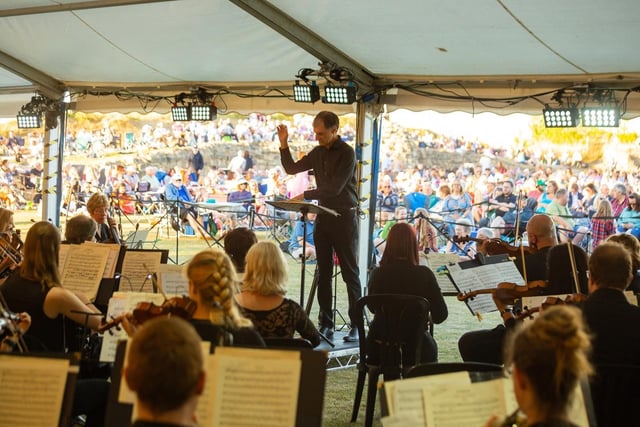 Music from the West Yorkshire Symphony Orchestra was enjoyed in the sunshine. (iAndrew Benge)