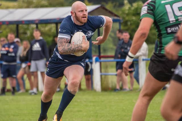 Sam Millard scored two tries for Featherstone Lions in their win over Myton Warriors. Picture: Jonathan Buck