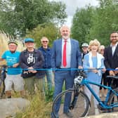 The new cycle route was officially opened by Counc Denise Jeffery, Counc Usman Ali and MP for Hemsworh, Jon Trickett.