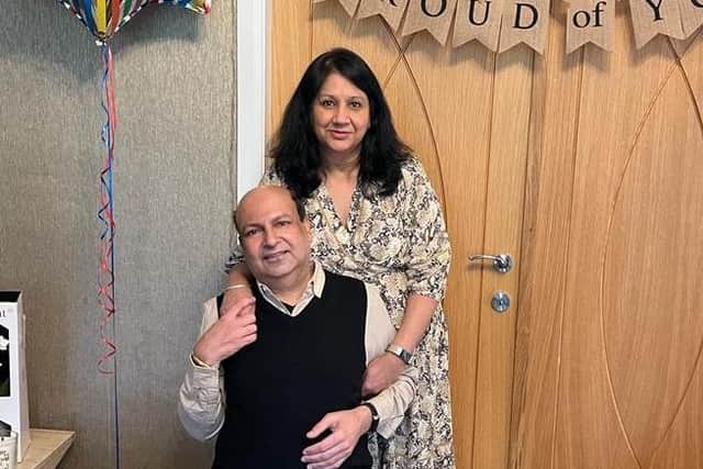 Mr Mehat with his wife, Manjit.