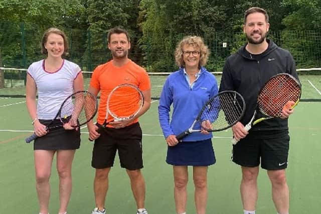 Sandal Tennis Club’s A Team are currently leading Division One of the Wakefield League: Caroline Huft, Rob Berry, Kathryn Siddons and Michael Graham.