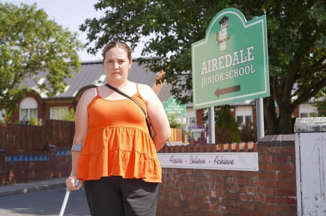 Chantelle Swain has been told she cannot use the car park at Airedale Infant and Junior School