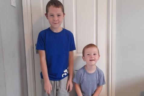 Cassie Omalley shared Myles and Jake ready for their last day of term.
